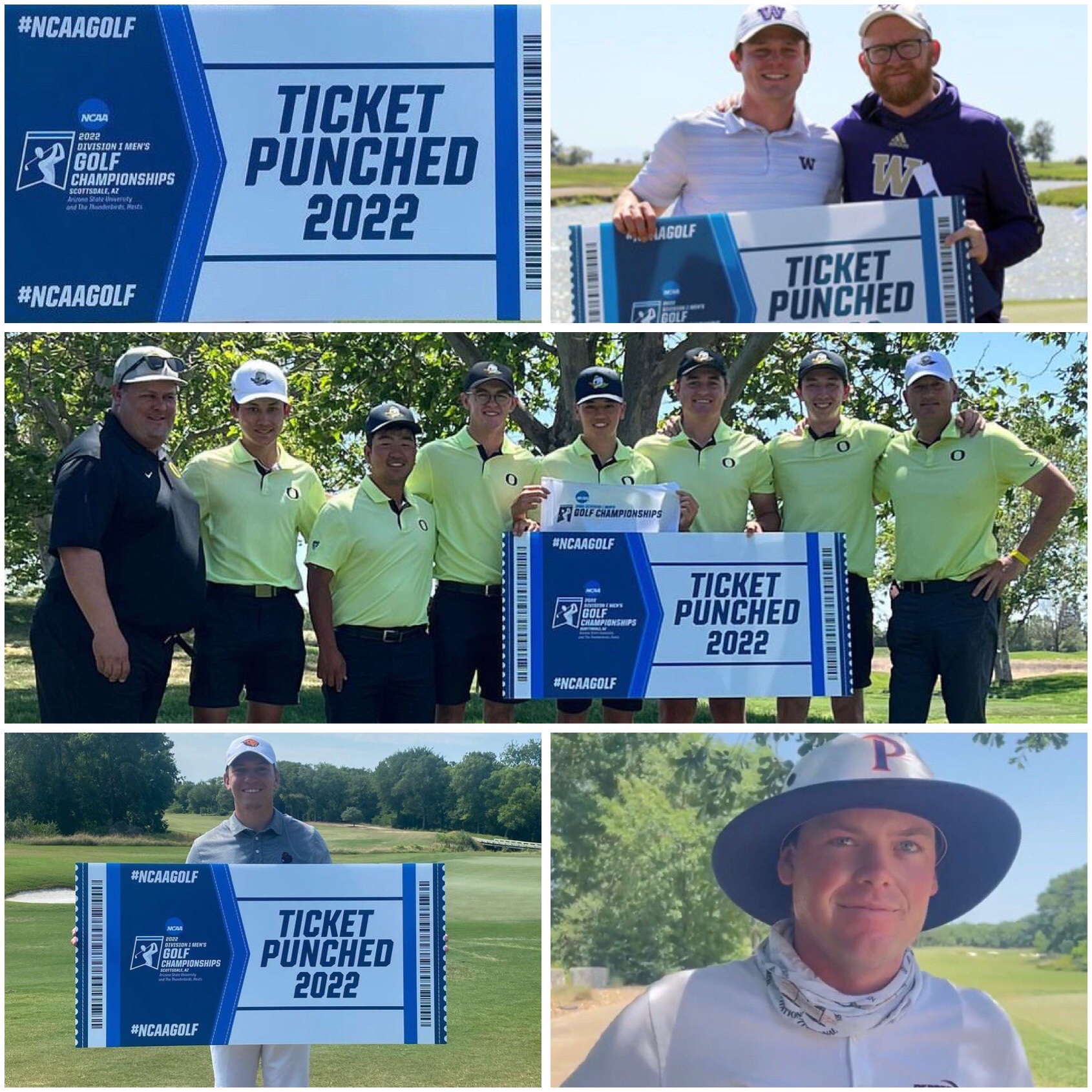 🎟Ticket Punched NCAA D1 Men's Regional Golf Championships highlighted